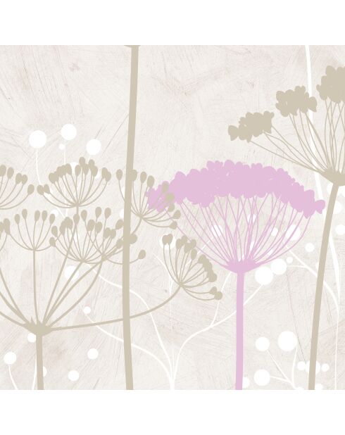 Panoramisch behang Pink Ombelles - 288x300 cm