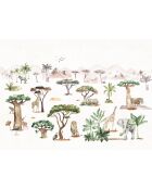 Serengeti panoramabehang veelkleurig - 384x280 cm