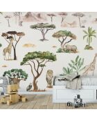 Serengeti panoramabehang veelkleurig - 384x280 cm