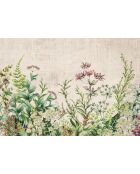 Papel pintado panorámico multicolor Herbier Sauvage - 384x270 cm
