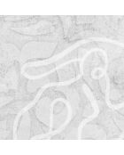 Papel pintado panorámico gris Mahsa - 288x280 cm