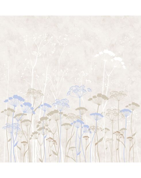 Panoramisch behang Ombelles blauw - 288x300 cm