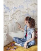 Panoramisch behang Ombelles blauw - 288x300 cm