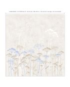 Panoramisch behang Ombelles blauw - 288x300 cm