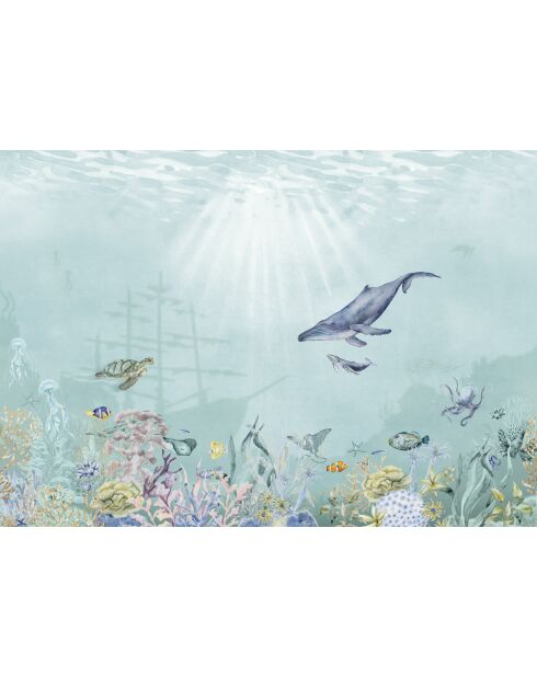 Panoramisch behang Enchanted Ocean veelkleurig - 384x270 cm