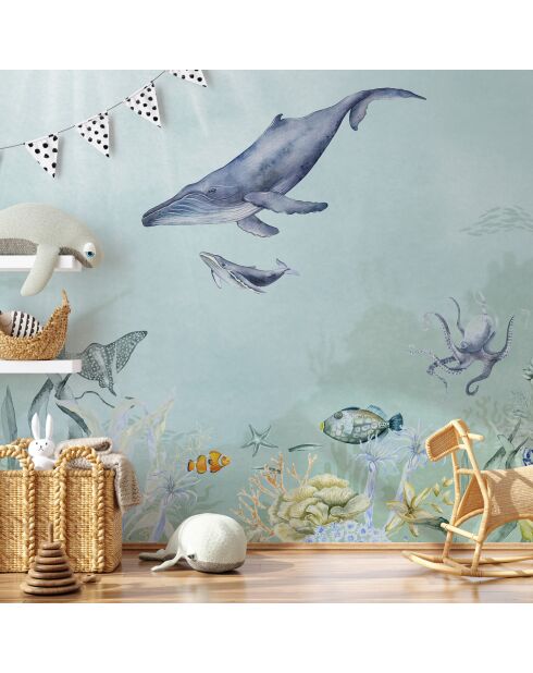 Panoramisch behang Enchanted Ocean veelkleurig - 384x270 cm