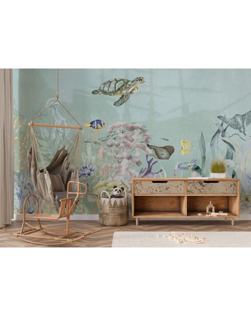 Panoramisch behang Enchanted Ocean veelkleurig - 384x270 cm