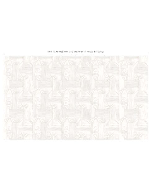 Kreidecreme-Panorama-Tapete - 480x280 cm