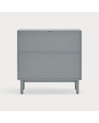 Commode Corvo 4 tiroirs et 1 niche gris perle - 90x40x90cm
