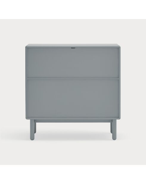 Commode Corvo 4 tiroirs et 1 niche gris perle - 90x40x90cm