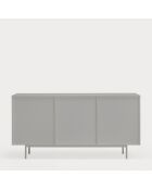 Credenza Sierra 3 ante e 3 cassetti interni grigio chiaro - 159,2x47x79,6 cm