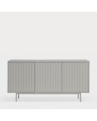 Credenza Sierra 3 ante e 3 cassetti interni grigio chiaro - 159,2x47x79,6 cm