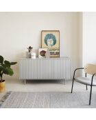 Credenza Sierra 3 ante e 3 cassetti interni grigio chiaro - 159,2x47x79,6 cm
