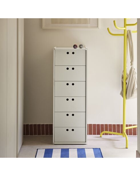 Commode haute Wally crème - 40x40x118cm
