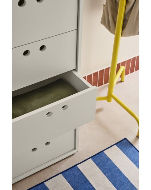 Commode haute Wally crème - 40x40x118cm