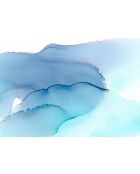 Lazuli blauw panoramabehang - 384x270 cm