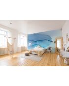 Lazuli blauw panoramabehang - 384x270 cm