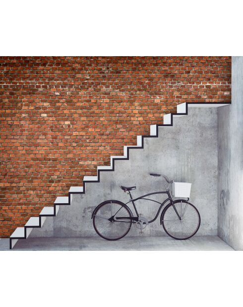 Papier peint panoramique Red Bricks orange - 384x270 cm