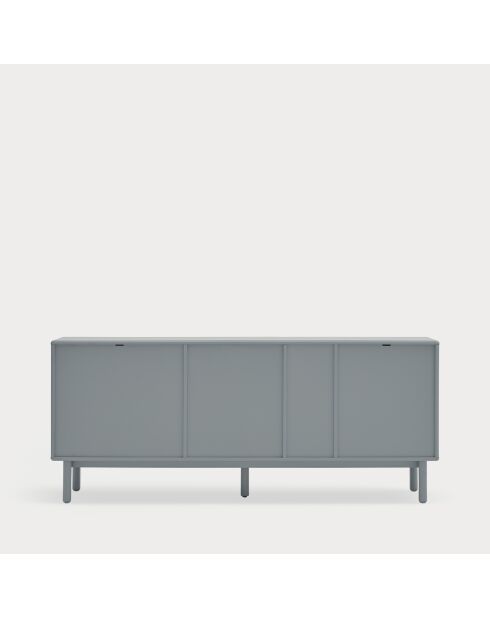 Credenza Corvo 1 anta, 6 cassetti e 1 nicchia grigio perla - 180x40x76cm