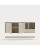 Buffet Platt 2 portes, 1 tiroir et 3 niches sable - 166x45x98cm