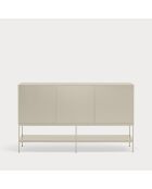 Buffet Platt 2 portes, 1 tiroir et 3 niches sable - 166x45x98cm