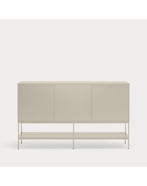 Buffet Platt 2 portes, 1 tiroir et 3 niches sable - 166x45x98cm
