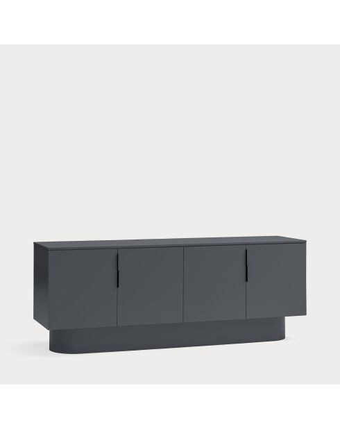 Credenza Totem 4 ante e 3 cassetti grigio antracite - 200x52x77,5cm