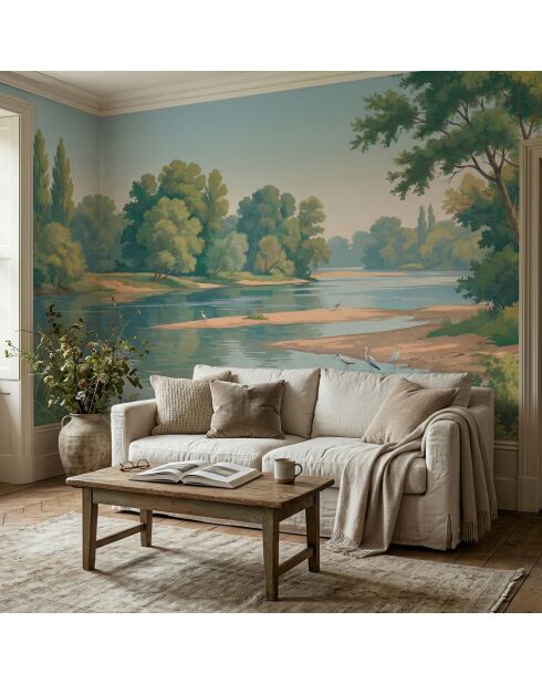 Mehrfarbige Panorama-Tapete Wild River - 384 x 250 cm