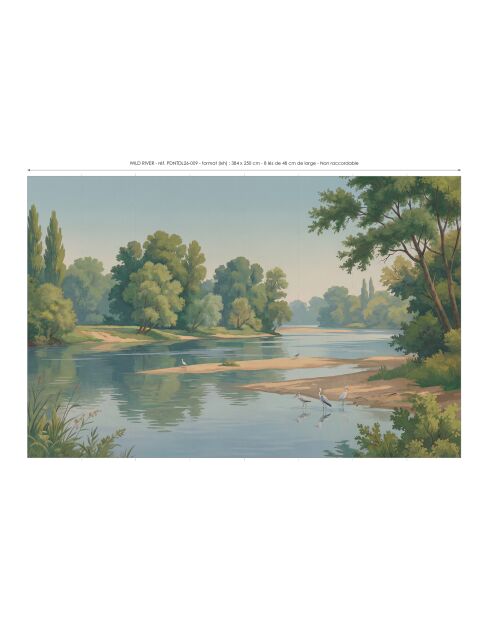 Mehrfarbige Panorama-Tapete Wild River - 384 x 250 cm