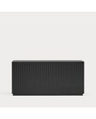 Buffet Doric 3 portes et 3 tiroirs noir/anthracite - 150x46x70cm
