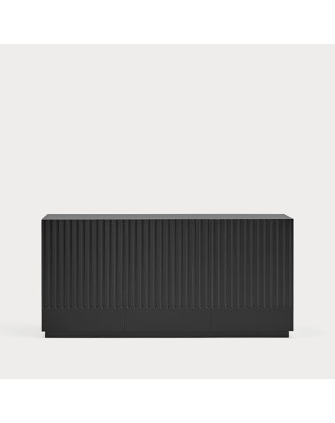 Buffet Doric 3 portes et 3 tiroirs noir/anthracite - 150x46x70cm