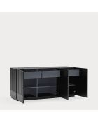 Buffet Doric 3 portes et 3 tiroirs noir/anthracite - 150x46x70cm