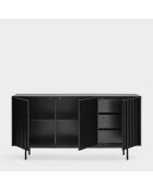 Buffet Sierra 3 portes et 3 tiroirs intérieurs noir - 159,2x47x79,6cm