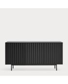 Buffet Sierra 3 portes et 3 tiroirs intérieurs noir - 159,2x47x79,6cm