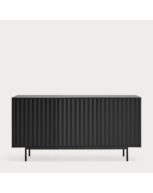 Buffet Sierra 3 portes et 3 tiroirs intérieurs noir - 159,2x47x79,6cm