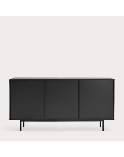 Buffet Sierra 3 portes et 3 tiroirs intérieurs noir - 159,2x47x79,6cm