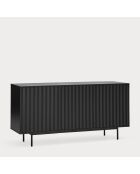 Buffet Sierra 3 portes et 3 tiroirs intérieurs noir - 159,2x47x79,6cm