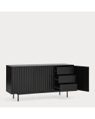 Buffet Sierra 3 portes et 3 tiroirs intérieurs noir - 159,2x47x79,6cm