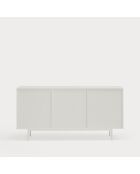 Buffet Sierra 2 portes et 4 tiroirs blanc et chêne clair - 159.2x47x79,6cm