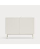 Cassettiera Corvo con 7 cassetti e 1 nicchia crema - 120x40x90cm