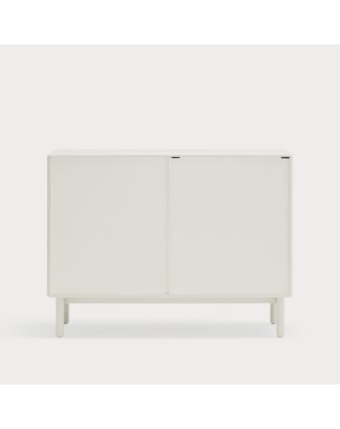 Cassettiera Corvo con 7 cassetti e 1 nicchia crema - 120x40x90cm