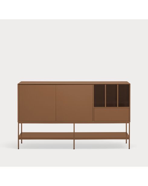 Platt Sideboard mit 2 Türen, 1 Schublade und 3 Lehmnischen — 166 x 45 x 98 cm