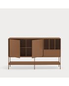 Buffet Platt 2 portes, 1 tiroir et 3 niches argile - 166x45x98cm