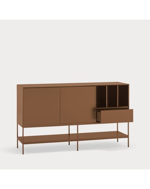 Platt Sideboard mit 2 Türen, 1 Schublade und 3 Lehmnischen — 166 x 45 x 98 cm