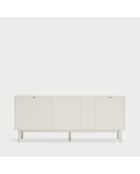 Credenza Corvo 1 anta, 6 cassetti e 1 nicchia color crema - 180x40x76cm