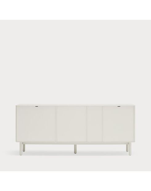 Buffet Corvo 1 porte, 6 tiroirs et 1 niche crème - 180x40x76cm