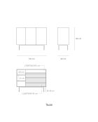 Buffet Arista 3 portes et 3 tiroirs intérieurs noir - 110x40x85cm