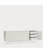 Credenza Sierra 4 ante e 3 cassetti interni bianca - 211x47x80cm