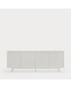 Credenza Sierra 4 ante e 3 cassetti interni bianca - 211x47x80cm
