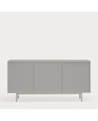 Credenza Sierra 2 ante e 4 cassetti grigio chiaro e rovere - 159.2x47x79.6cm
